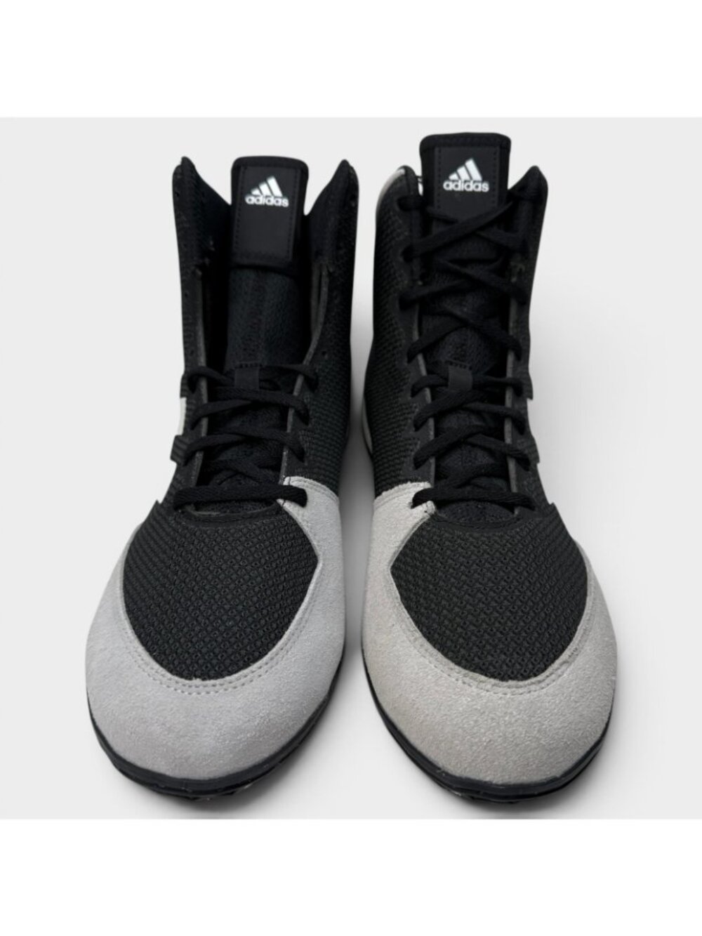 Adidas FZ5381 Mat Wizard 5 Gray White Black Lace-Up Wrestling Shoes Men's US 9.5 - Picture 4 of 13